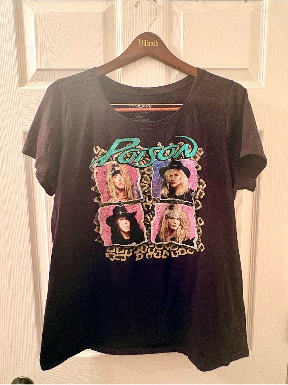 Poison Flesh & Blood World Tour 1990-91 Graphic Band Tee Black